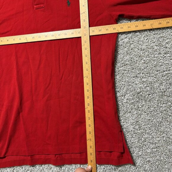 Ralph Lauren Polo Shirt Mens L Long Sleeve Preppy Classic Green Logo Plaid Colla - Picture 8 of 9